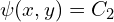  \psi(x,y)=C_2 