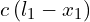  c \left( l_1 - x_1 \right) 