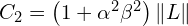  C_2 = \left( 1+ \alpha^2 \beta^2 \right) \| L \|  