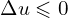  \Delta u \leqslant 0 