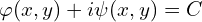  \varphi(x,y) + i \psi (x,y)=C 