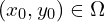  (x_0,y_0) \in \Omega 