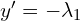  y' = -\lambda_1