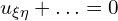  u_{\xi \eta} + \ldots =0
