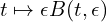  {t \mapsto \epsilon B(t,\epsilon)} 
