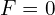  F = 0 