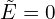  \tilde{E} = 0 