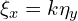  \xi_x = k \eta_y