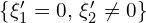  \left\{ \xi'_1=0,\, \xi'_2 \ne 0 \right\} 