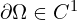  \partial \Omega \in C^{1}