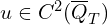 u \in C^{2}(\overline{Q}_{T}) 