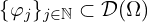  \{ \varphi_{j} \}_{j \in \mathbb{N}} \subset \mathcal{D}(\Omega) 
