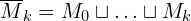  \overline{M}_k = M_0 \sqcup \ldots \sqcup M_k 