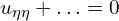  u_{\eta \eta} + \ldots =0 