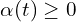  \alpha(t) \geq 0 