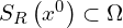  S_{R} \left( x^0 \right) \subset \Omega 