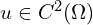  u \in C^{2}(\Omega) 