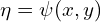  \eta=\psi(x,y) 