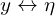  y \leftrightarrow \eta 